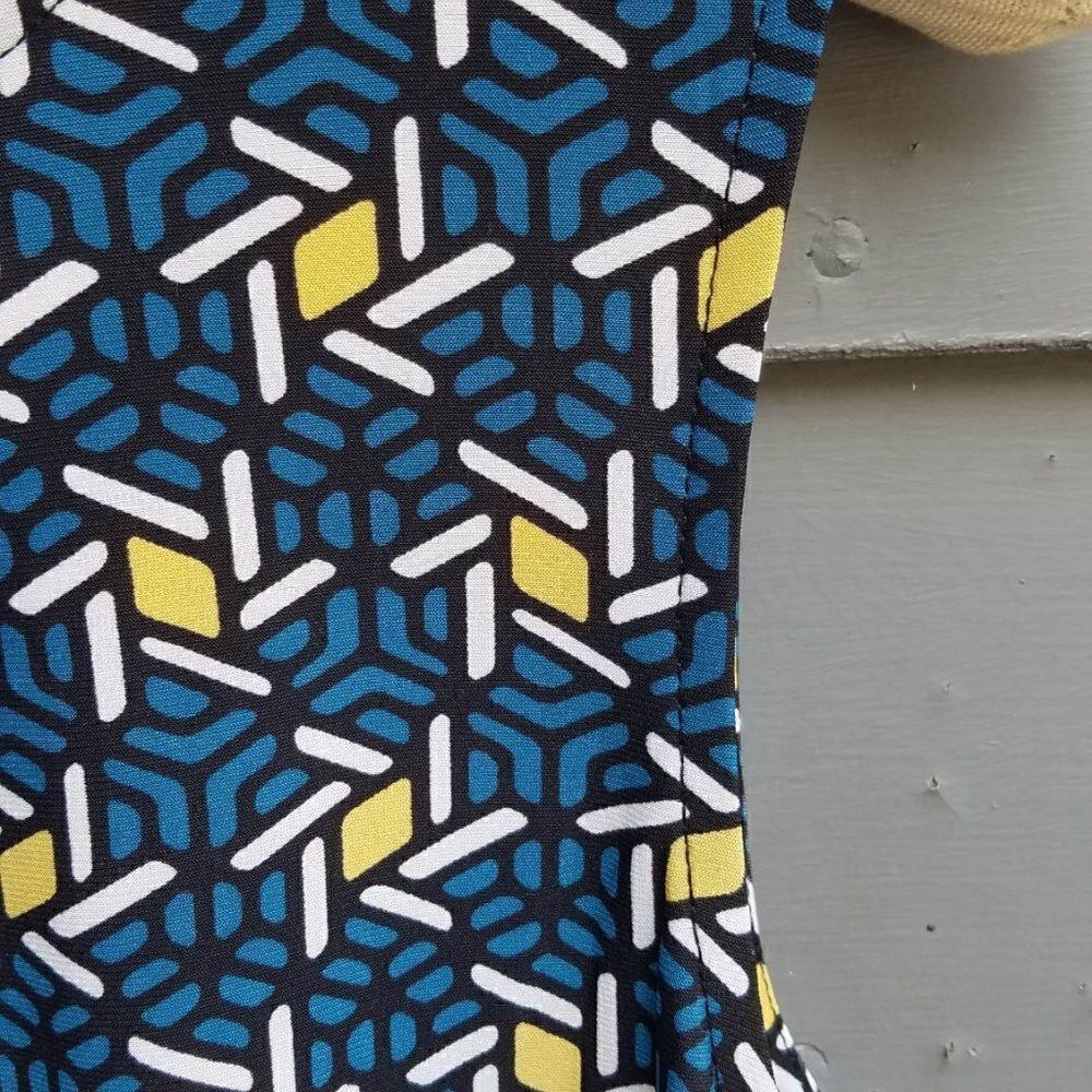 Jones Studio Teal Yellow Shell Size Large - Picture 6 of 9